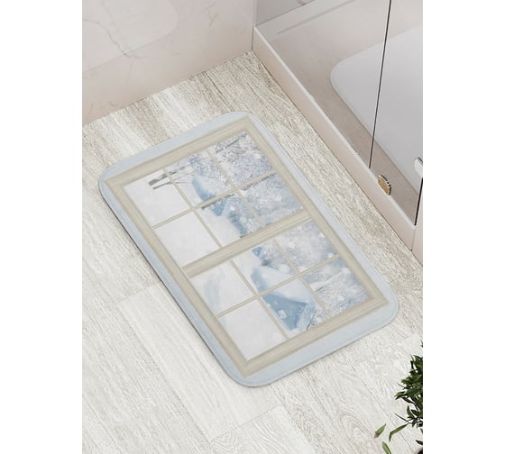 Коврик противоскользящий JoyArty "Снег за окном" для ванной, сауны, бассейна, bath_6738 1