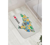 Коврик противоскользящий JoyArty "Промышленная карта Бразилии" для ванной, сауны, бассейна, bath_6716