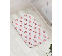 Коврик противоскользящий JoyArty "Дождь дед морозов" для ванной, сауны, бассейна, bath_6836
