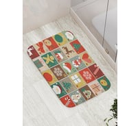 Коврик противоскользящий JoyArty "Рождественская считалка" для ванной, сауны, бассейна, bath_6856