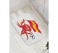 Коврик противоскользящий JoyArty "Осьминог футболист" для ванной, сауны, бассейна, bath_7254