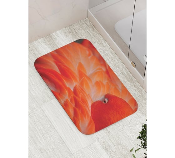 Коврик противоскользящий JoyArty "Фламинго рядом" для ванной, сауны, бассейна, bath_9450