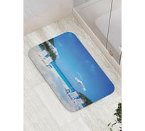 Коврик противоскользящий JoyArty "Белый лежаки" для ванной, сауны, бассейна, bath_9366