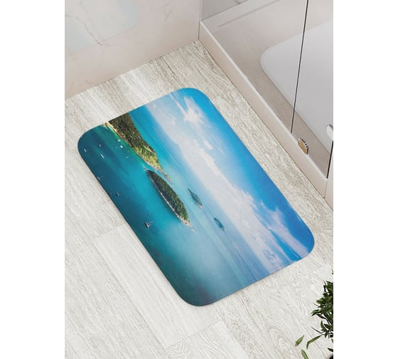 Коврик противоскользящий JoyArty "Вид на острова" для ванной, сауны, бассейна, bath_9575