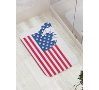 Коврик противоскользящий JoyArty "Флаг свободы" для ванной, сауны, бассейна, bath_15544