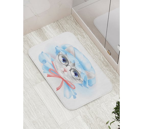 Коврик противоскользящий JoyArty "Бабушка кошка" для ванной, сауны, бассейна, bath_15566 1