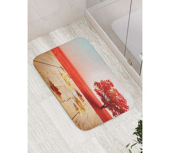 Коврик противоскользящий JoyArty "Красная долина" для ванной, сауны, бассейна, bath_6515