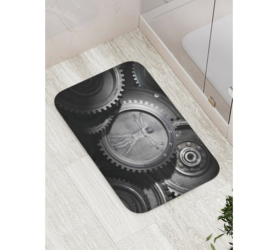 Коврик противоскользящий JoyArty "Витрувианский человек" для ванной, сауны, бассейна, bath_15792