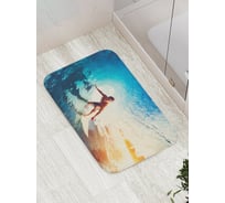 Коврик противоскользящий JoyArty "Серфер ловит волну" для ванной, сауны, бассейна, bath_36949