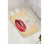 Коврик противоскользящий JoyArty "Люби меня" для ванной, сауны, бассейна, bath_2853