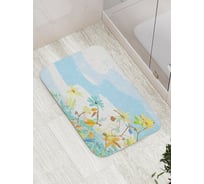 Коврик противоскользящий JoyArty "Дождь и цветы" для ванной, сауны, бассейна, bath_5104