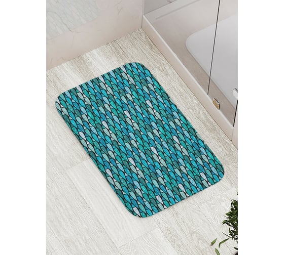 Коврик противоскользящий JoyArty "Косяк Рыб" для ванной, сауны, бассейна, bath_67991 1
