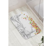 Коврик противоскользящий JoyArty "Нарисованная скамейка и дерево" для ванной, сауны, бассейна, bath_5003