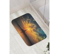 Коврик противоскользящий JoyArty "Маяк и закат" для ванной, сауны, бассейна, bath_12368