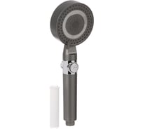 Лейка для душа RAIN 5 режимов, с массажными зубчиками, фильтр, кнопка стоп, 90 мм, графит 582-084