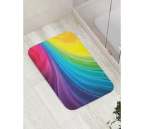 Коврик противоскользящий JoyArty "Радужные волны" для ванной, сауны, бассейна, bath_12459