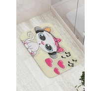 Коврик противоскользящий JoyArty "Кошке нравится музыка" для ванной, сауны, бассейна, bath_15494