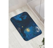 Коврик противоскользящий JoyArty "Ночной дом в дереве" для ванной, сауны, бассейна, bath_12932
