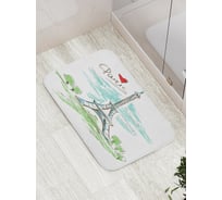 Коврик противоскользящий JoyArty "Любовь к Парижу" для ванной, сауны, бассейна, bath_15477