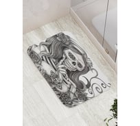 Коврик противоскользящий JoyArty "Санта Муэрте" для ванной, сауны, бассейна, bath_14508