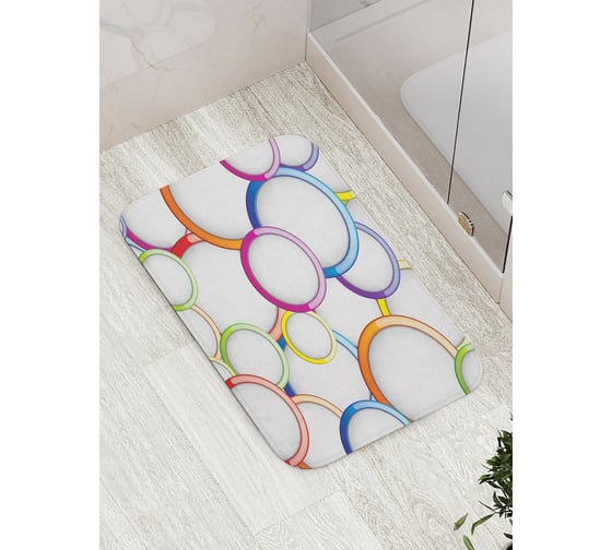 Коврик противоскользящий JoyArty "Сферическая радуга" для ванной, сауны, бассейна, bath_14482 1