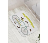 Коврик противоскользящий JoyArty "Велосипедная любовь" для ванной, сауны, бассейна, bath_18251