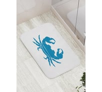 Коврик противоскользящий JoyArty "Синий краб" для ванной, сауны, бассейна, bath_4819