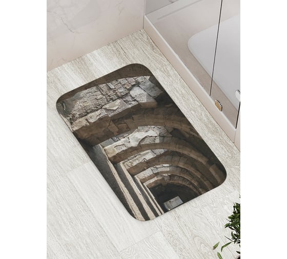 Коврик противоскользящий JoyArty "Каменный коридор" для ванной, сауны, бассейна, bath_17849 1