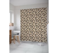 Штора (занавеска) для ванной JoyArty "Домашний кот" из сатена, 180х200 см с крючками, sc_54425
