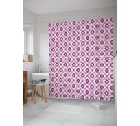 Штора (занавеска) для ванной JoyArty "Арабский орнамент" из сатена, 180х200 см с крючками, sc_53628