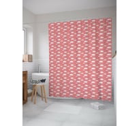 Штора (занавеска) для ванной JoyArty "Цветное небо" из сатена, 180х200 см с крючками, sc_57739