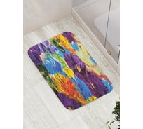 Коврик противоскользящий JoyArty "Акриловые цветы" для ванной, сауны, бассейна, bath_4872