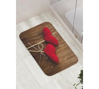 Коврик противоскользящий JoyArty "Два сердечка" для ванной, сауны, бассейна, bath_91948