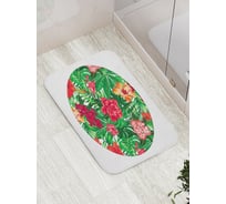 Коврик противоскользящий JoyArty "Тропические цветы" для ванной, сауны, бассейна, bath_50048