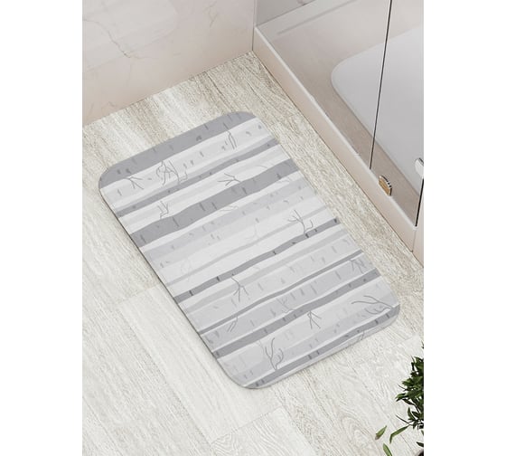 Коврик противоскользящий JoyArty "Тонкие стволы" для ванной, сауны, бассейна, bath_13582