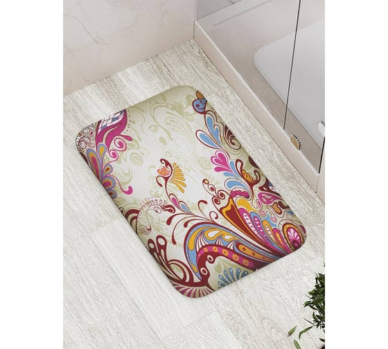 Коврик противоскользящий JoyArty "Взлет красок" для ванной, сауны, бассейна, bath_2692