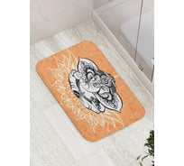 Коврик противоскользящий JoyArty "Ганеша на цветке" для ванной, сауны, бассейна, bath_16865