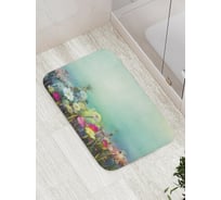 Коврик противоскользящий JoyArty "Цветы в тумане" для ванной, сауны, бассейна, bath_21130