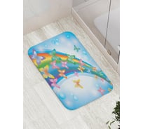 Коврик противоскользящий JoyArty "Бабочки на радуге" для ванной, сауны, бассейна, bath_13589