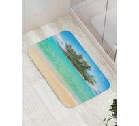Коврик противоскользящий JoyArty "Остров свободы" для ванной, сауны, бассейна, bath_2616