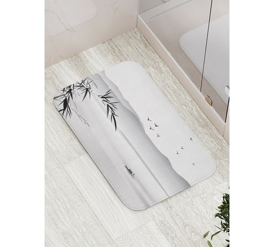 Коврик противоскользящий JoyArty "Водное путешествие" для ванной, сауны, бассейна, bath_14937