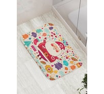 Коврик противоскользящий JoyArty "Веселый Санта Клаус" для ванной, сауны, бассейна, bath_19393