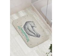 Коврик противоскользящий JoyArty "Утренняя йога с медведем" для ванной, сауны, бассейна, bath_14800