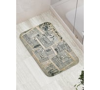 Коврик противоскользящий JoyArty "Газетные редакции" для ванной, сауны, бассейна, bath_15860