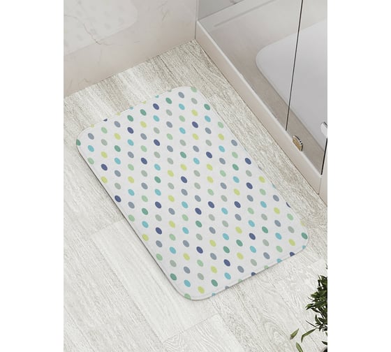 Коврик противоскользящий JoyArty "Цветной горошек" для ванной, сауны, бассейна, bath_11576