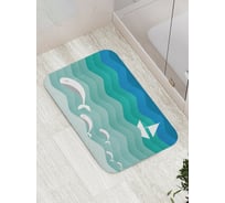 Коврик противоскользящий JoyArty "Дельфины проводники" для ванной, сауны, бассейна, bath_12545