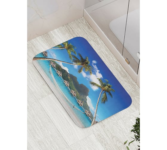 Коврик противоскользящий JoyArty "Курортная спальня" для ванной, сауны, бассейна, bath_2612 1