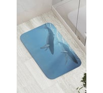 Коврик противоскользящий JoyArty "Пара китов" для ванной, сауны, бассейна, bath_9228
