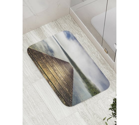 Коврик противоскользящий JoyArty "Тихая заводь" для ванной, сауны, бассейна, bath_9164