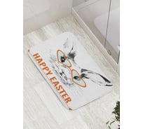 Коврик противоскользящий JoyArty "Пасхальный заяц в очках" для ванной, сауны, бассейна, bath_8511